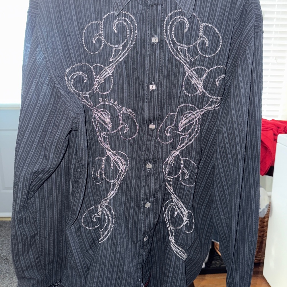 Fender Black Casual Button Down Shirt